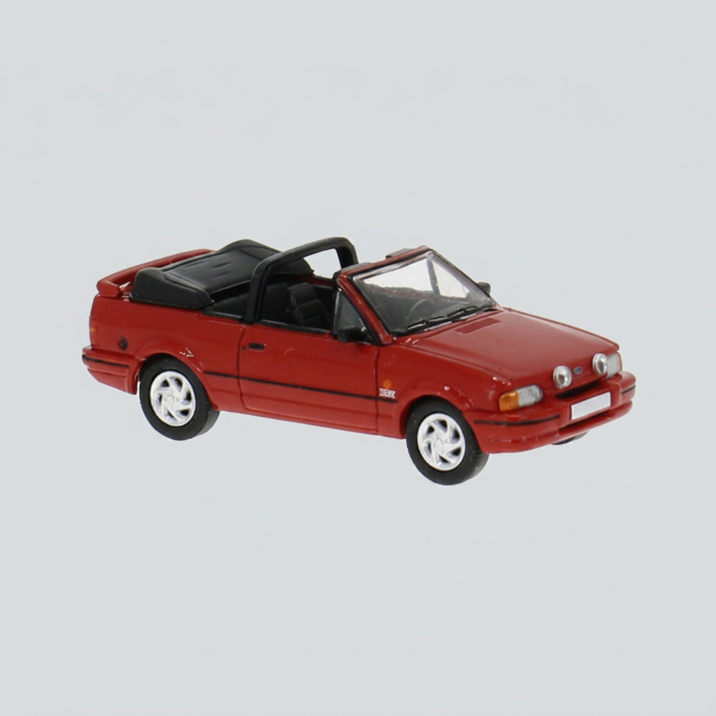 Ford Escort MK IV Cabriolet 1986 — Vermelho — Capa ModelKit