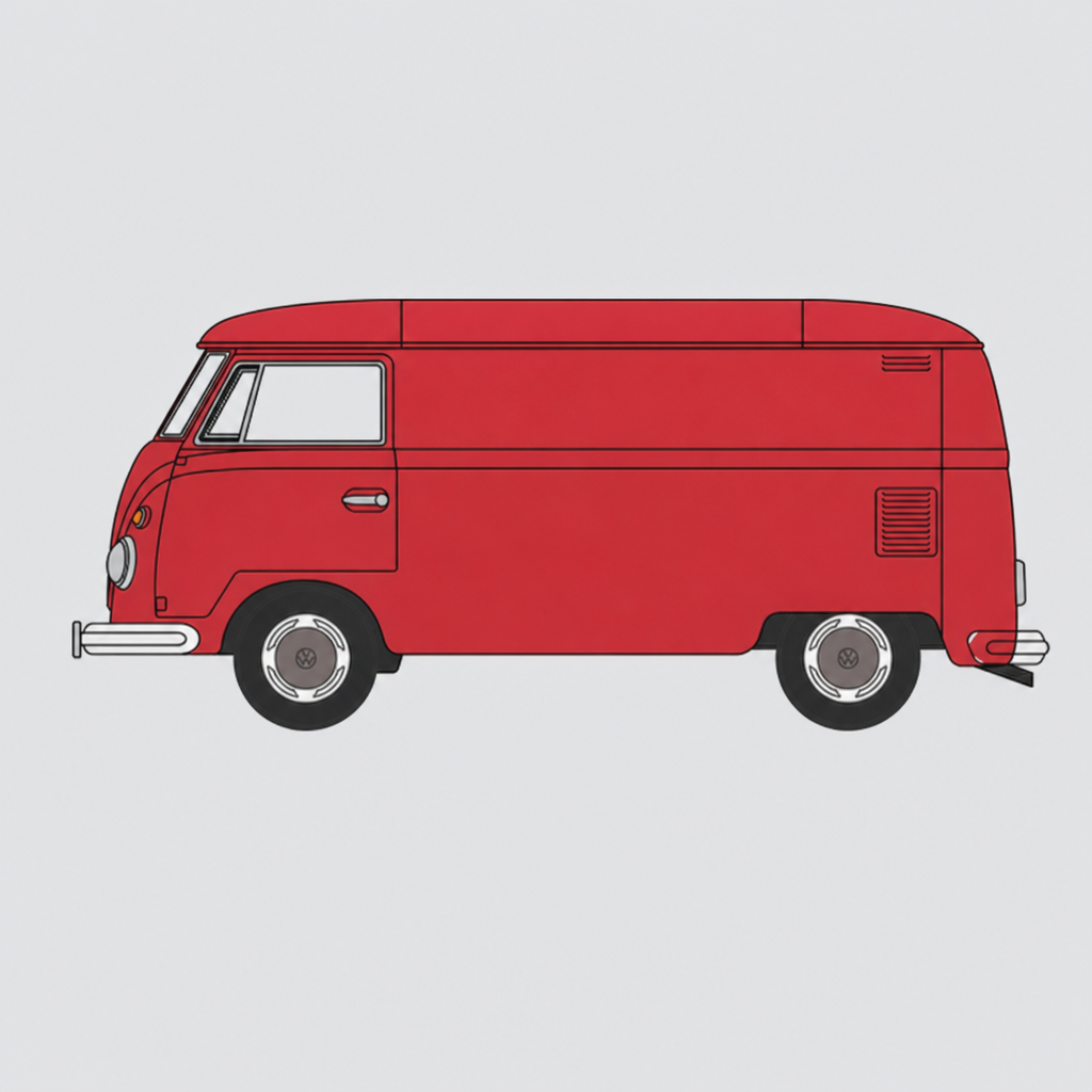 VW T1 vermelho — Capa ModelKit