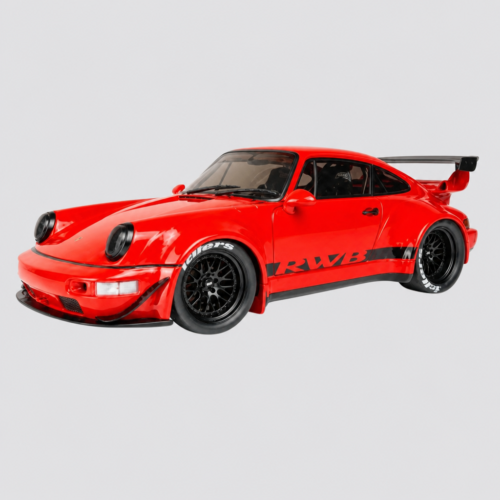 Porsche 911 964 RWB Body Kit Coupé Vermelho / Preto 1994 — Capa ModelKit