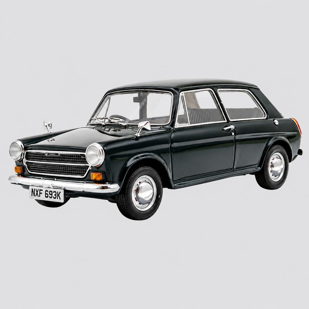 Austin 1100 MKII Saloon Azul 1974 — Capa ModelKit