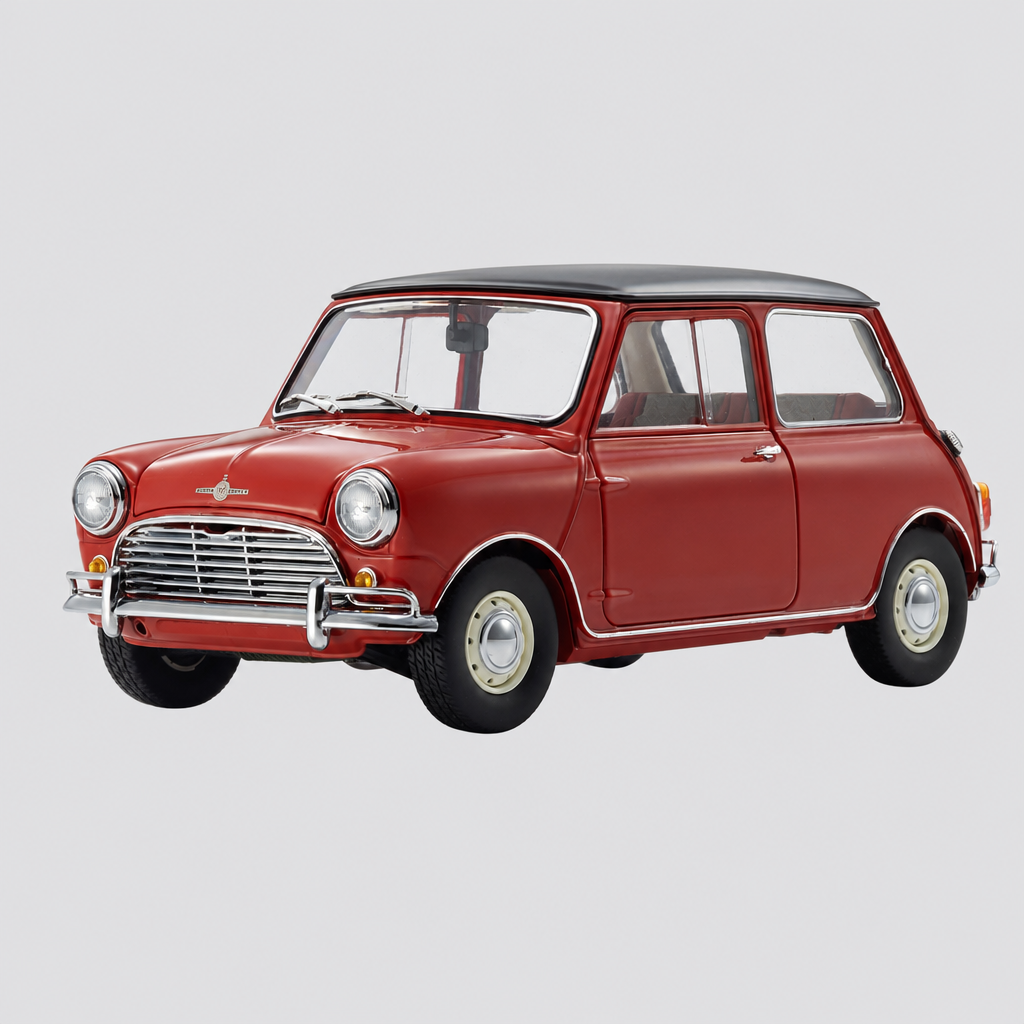 Morris Mini Cooper S 1275 MKI Vermelho / Preto 1959 – ModelKit