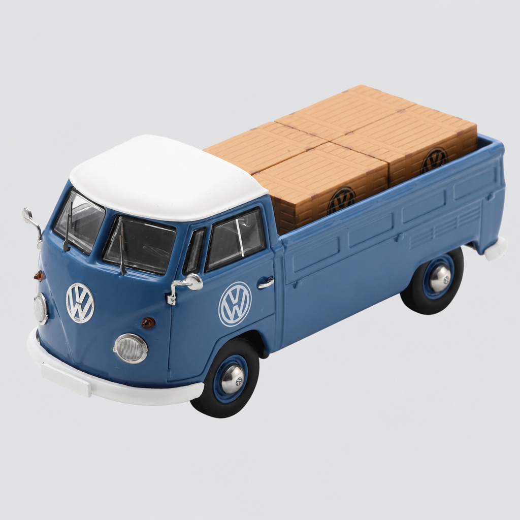 Volkswagen T1a Pick-Up Volkswagen Service Azul / Branco 1962 — Capa ModelKit
