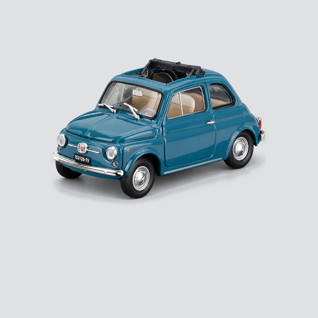 Fiat 500F Tetto Aperto Open Blue Medio 1965