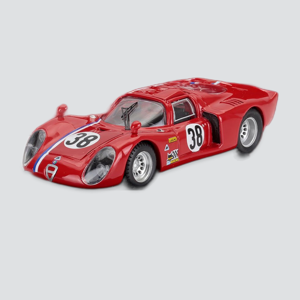 1/43 BEST-MODEL - ALFA ROMEO - 33.2 COUPE N 38 TEST LE MANS 1968 GOSSELIN - TROSCH