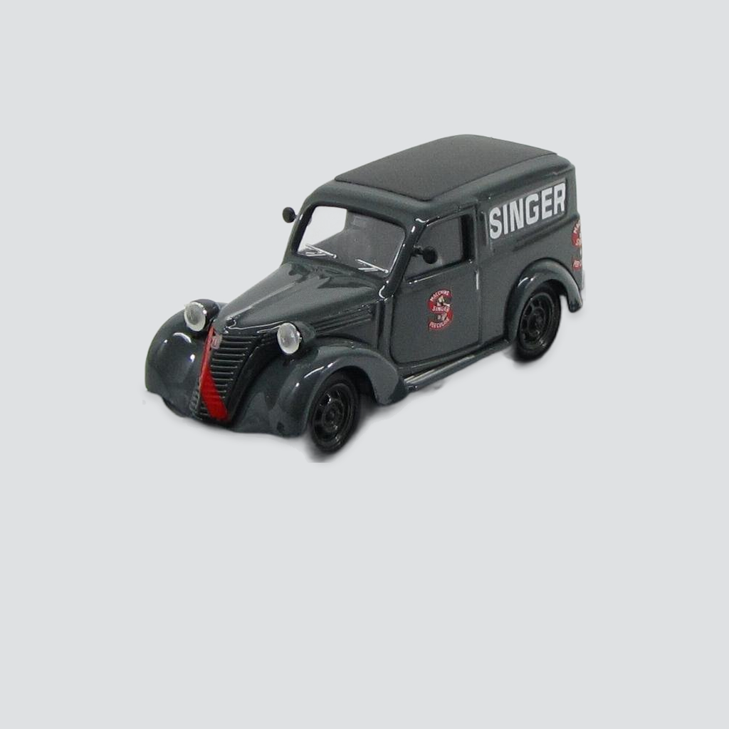 1/43 BRUMM - FIAT - 500C FURGONE VAN VEICOLO COMMERCIALE PUBLICITAIRE SINGER AGENZIA CATANZARO 1950