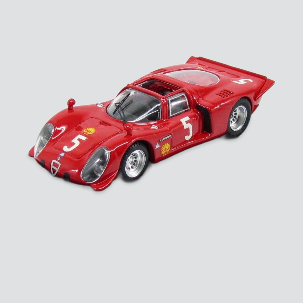 1/43 BEST-MODEL - ALFA ROMEO - 33.2 SPIDER N 5 WINNER MONTLHERY 1969 LARROUSSE - VERRIER