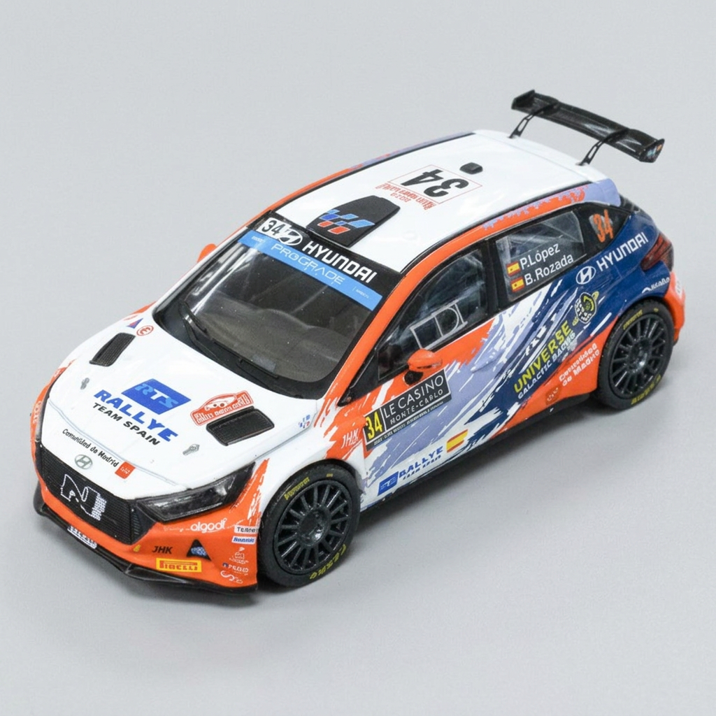 Hyundai I20 Rally 2 #34 - Pepe Lopez / Borja Rozada - Rally Monte Carlo 2023