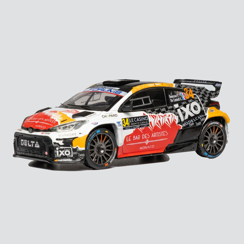 (39,95€-10%) Pré-encomenda Sinal-10€  - Toyota GR Yaris Rally2 #34 - Eliott Delecor / Sabrina de Castelli - Rally Monte Carlo 2026 — vista frontal