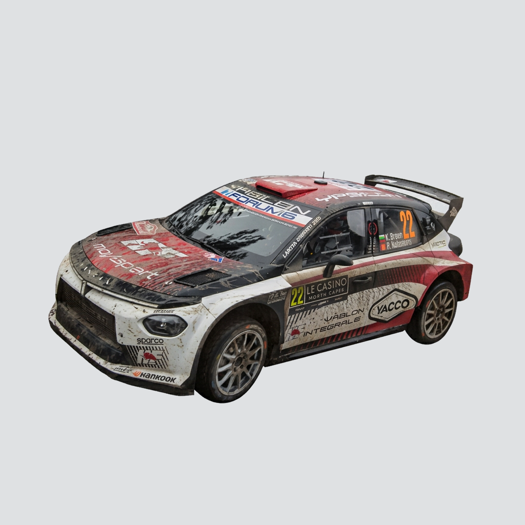 (64,95€-10%) Pré-encomenda Sinal - 15€ - Lancia Ypsilon Rally2 #22 - Nikolay Gryazin / Konstantin Aleksandrov - Rally monte Carlo 2026 — vista frontal