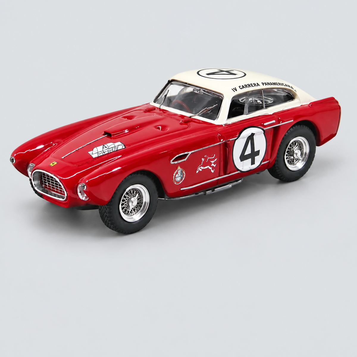 1/43 ART-MODEL - FERRARI - 340 MEXICO VIGNALE COUPE N 4 RALLY CARRERA PANAMERICANA 1953 PHIL HILL - RICHIE GINTHER — vista frontal
