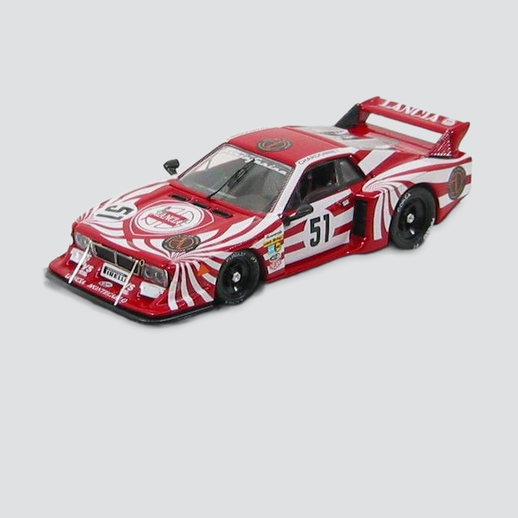 1/43 BEST-MODEL - LANCIA - BETA MONTECARLO TURBO TEAM LANCIA CORSE N 51 24h LE MANS 1980 BERNARD DARNICHE - HANS HEYER - TEO FABI — vista frontal