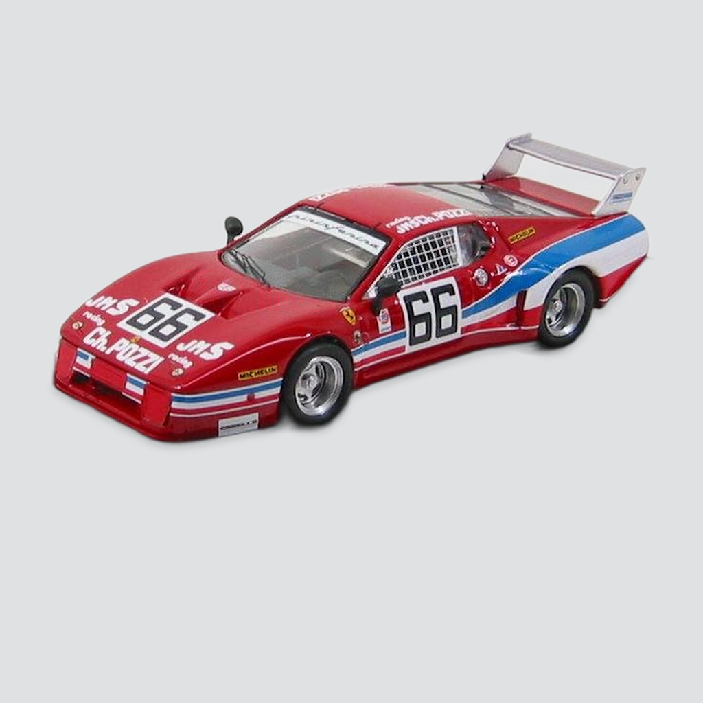 1/43 BEST-MODEL - FERRARI - 512BB LM 4.9L TEAM JMS RACING CHARLES POZZI N 66 24h DAYTONA 1979 JEAN CLAUDE ANDRUET - SPARTACO DINI - CLAUDE BALLAUT LENA — vista frontal