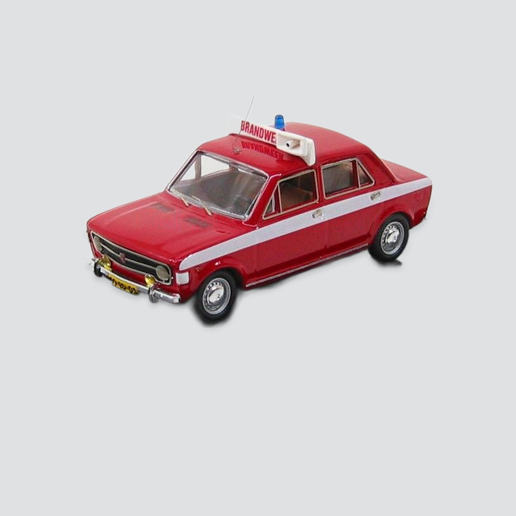 Fiat 128 4 Porte Dutch Firemen Red 1970 - Fire Engine - Vigili del Fuoco