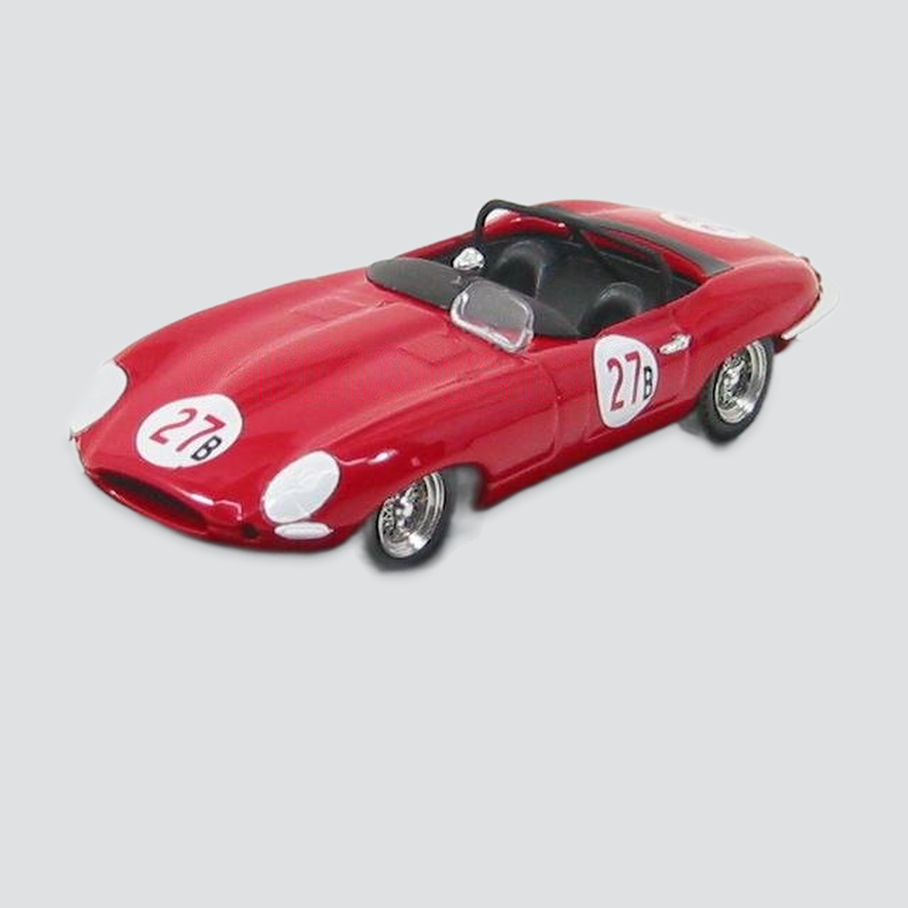 1/43 BEST-MODEL - JAGUAR - E TYPE SPIDER N 27 RIVERSIDE 1961 KRAUSE — vista frontal