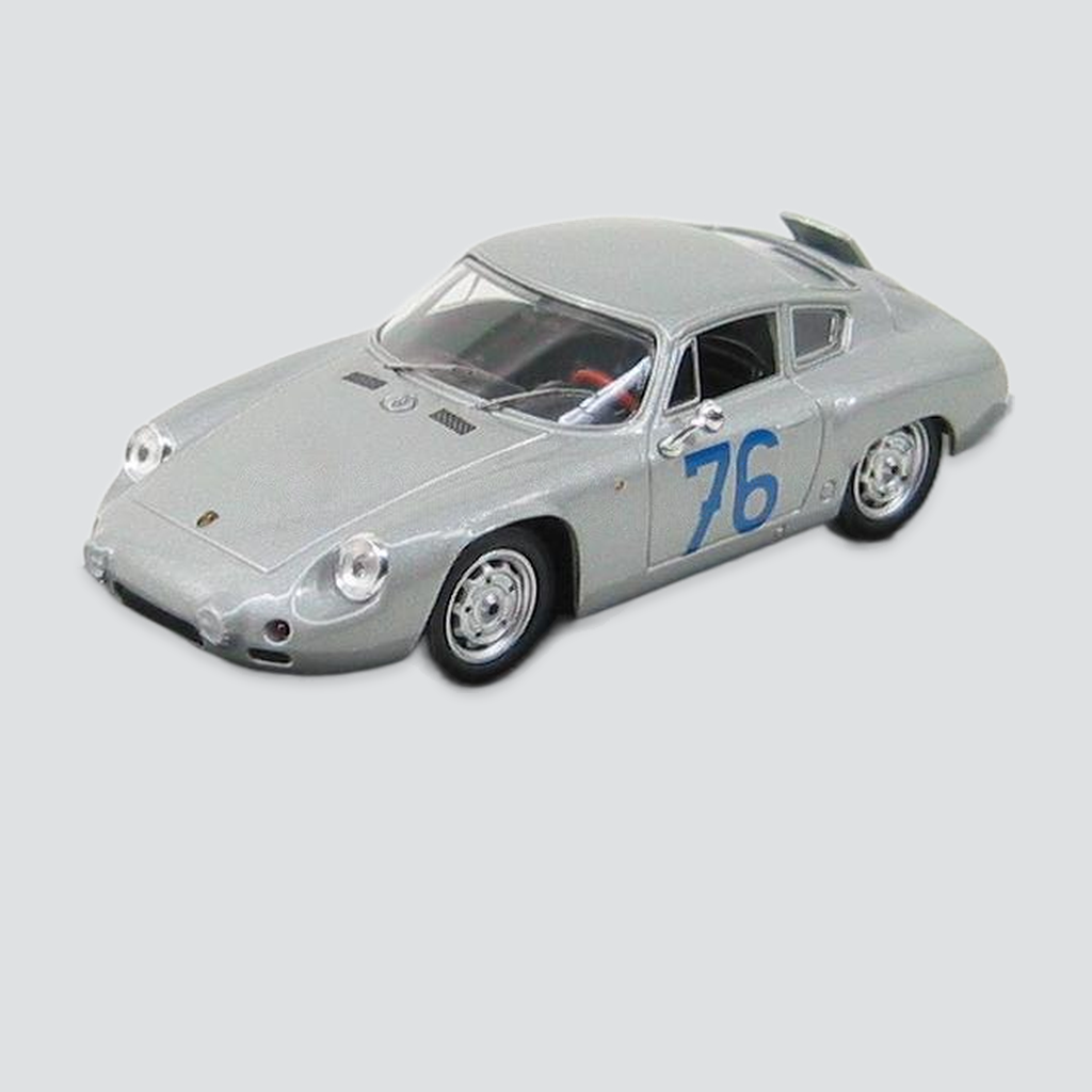 1/43 BEST-MODEL - PORSCHE - 1600GS ABARTH N 76 TARGA FLORIO 1963 A.PUCCI - P.E. STRAHLE — vista frontal