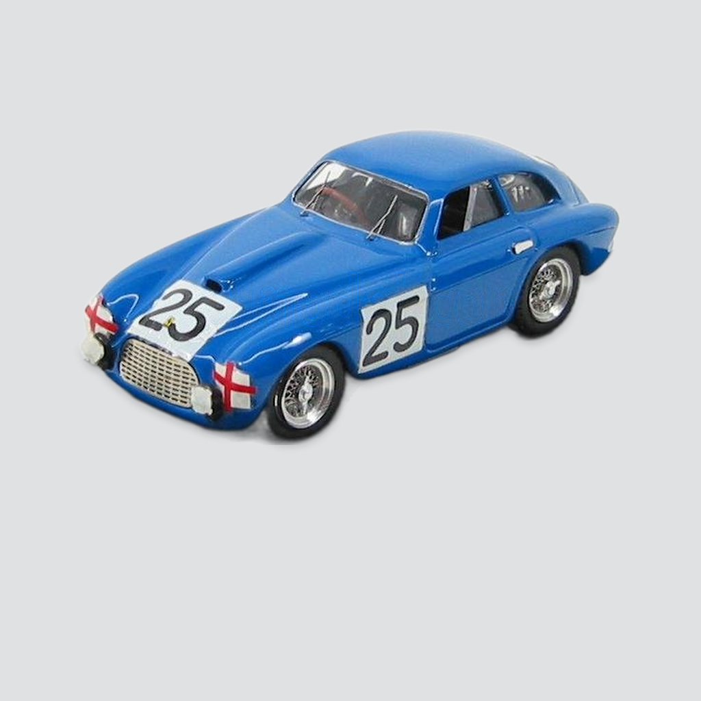 1/43 ART-MODEL - FERRARI - 195S 2.3L V12 TOURING BERLINETTA TEAM LUIGI CHINETTI N 25 24h LE MANS 1950 RAYMOND SOMMER - DORINO SERAFINI — vista frontal