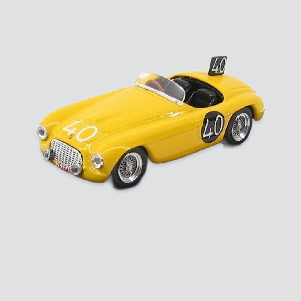 1/43 ART-MODEL - FERRARI - 166MM SPIDER N 40 SPA-FRANCORCHAMPS 1949 ROOSDORP - DE RIDDER — vista frontal