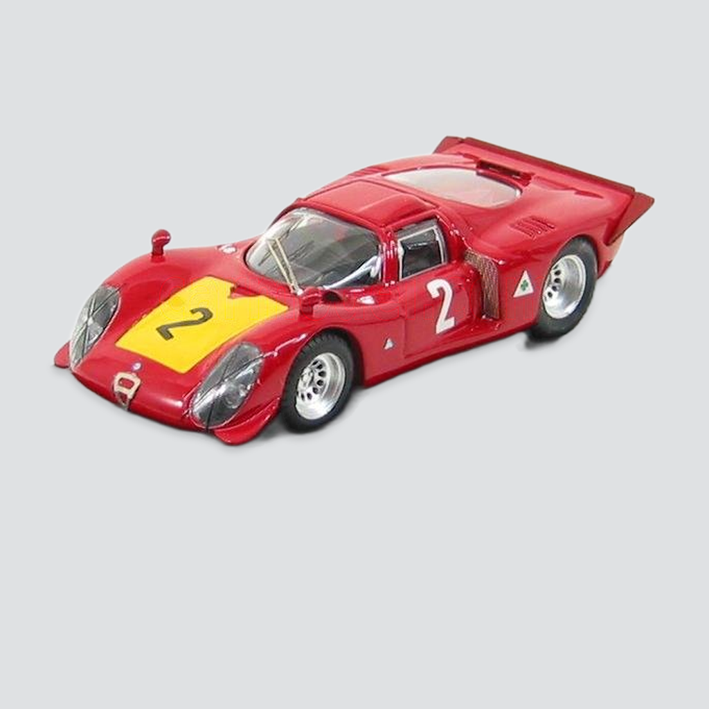 1/43 BEST-MODEL - ALFA ROMEO - 33.2 N 2 IMOLA 1968 CASONI - DINI — vista frontal