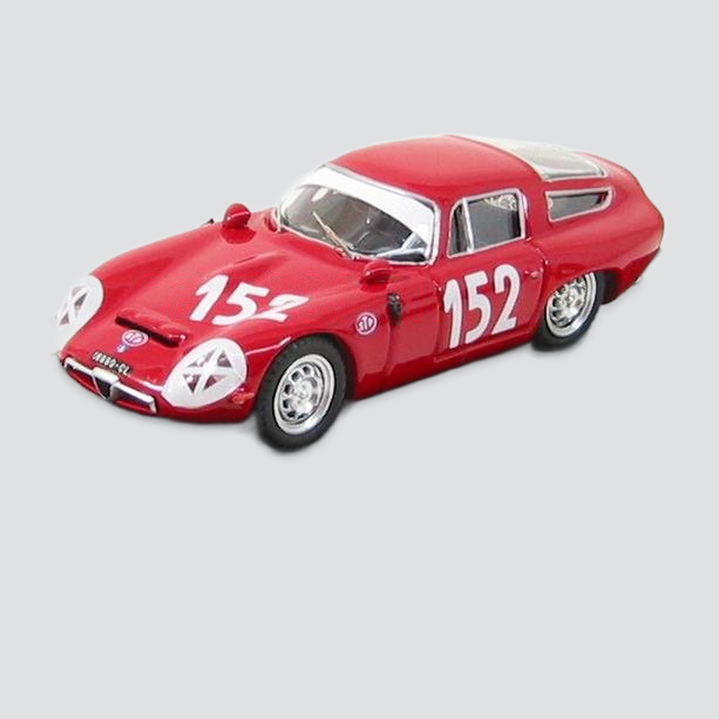 1/43 BEST-MODEL - ALFA ROMEO - TZ1 N 152 TARGA FLORIO 1970 GIUGNO - SUTERA — vista frontal