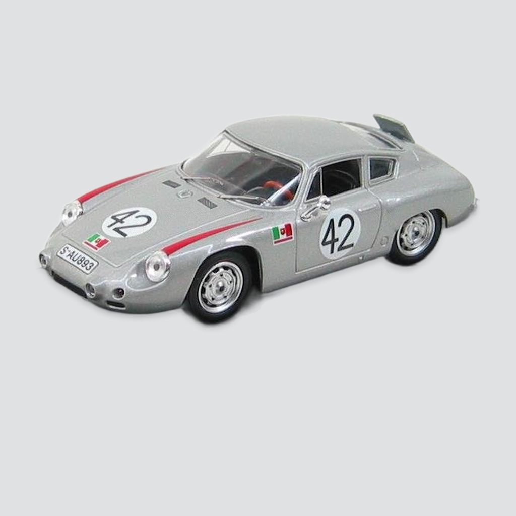 1/43 BEST-MODEL - PORSCHE - 356B 1600GS CARRERA GTL ABARTH N 42 TARGA FLORIO 1962 HERRMANN - LINGE — vista frontal