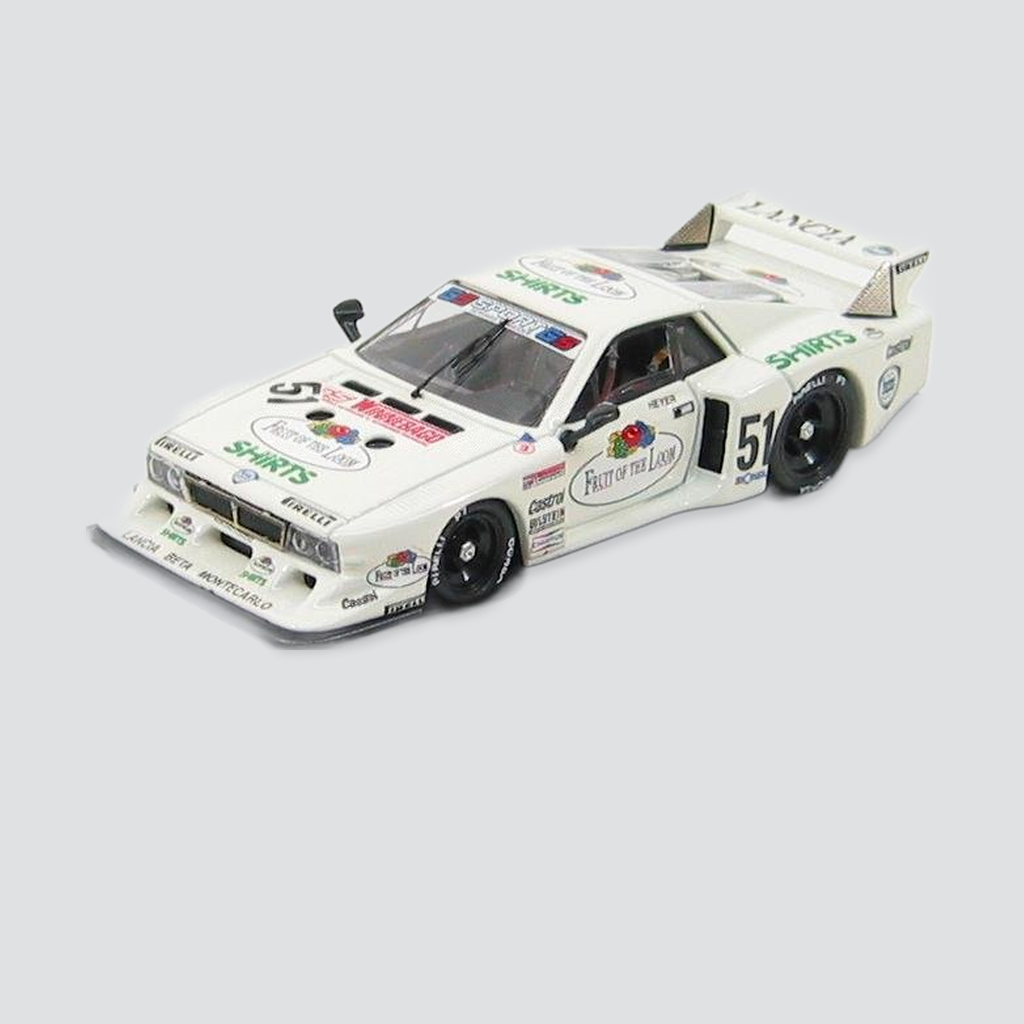 1/43 BEST-MODEL - LANCIA - BETA MONTECARLO N 51 ZOLDER 1980 H.HEYER — vista frontal