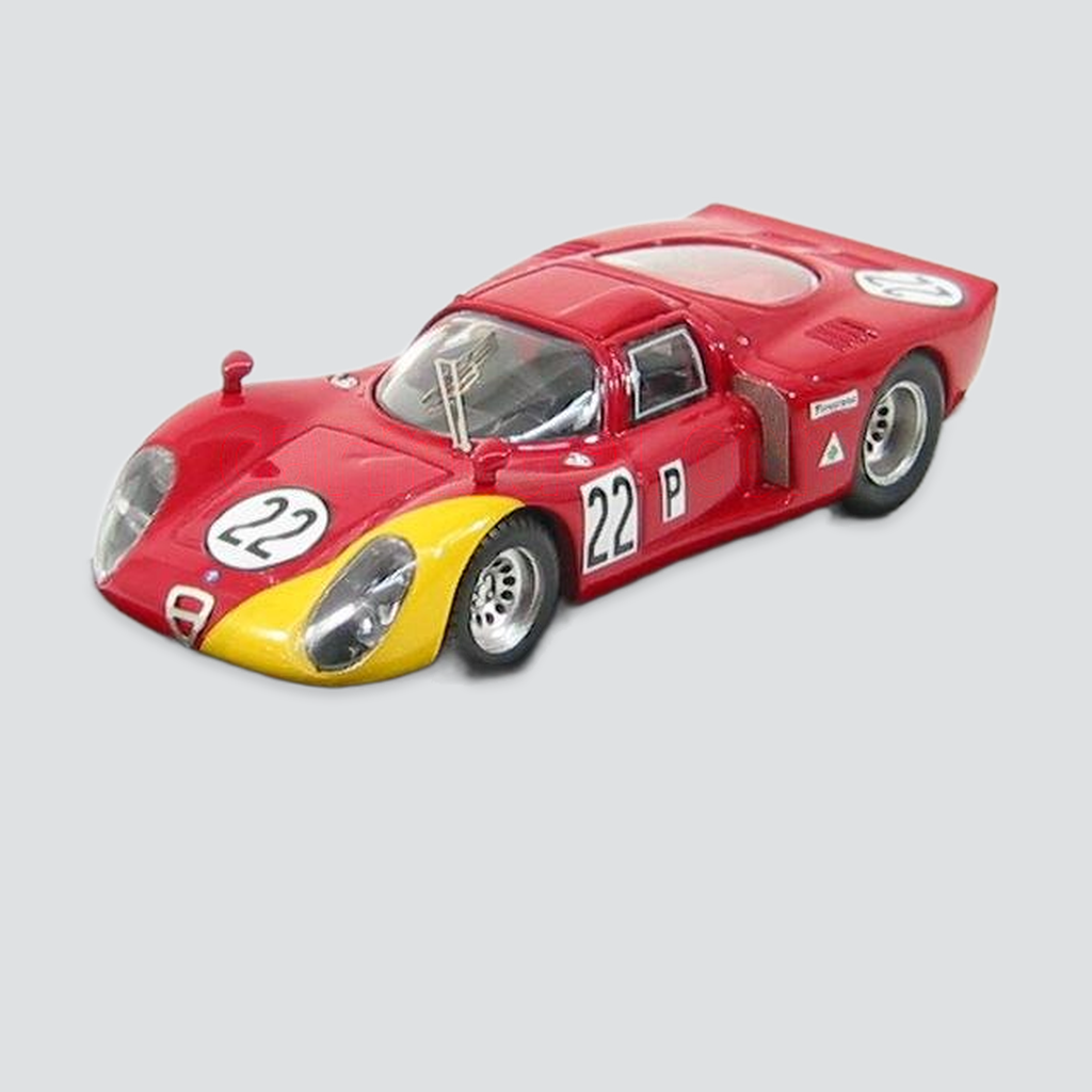1/43 BEST-MODEL - ALFA ROMEO - 33.2 N 22 DAYTONA 1968 CASONI - BISCARDI — vista frontal