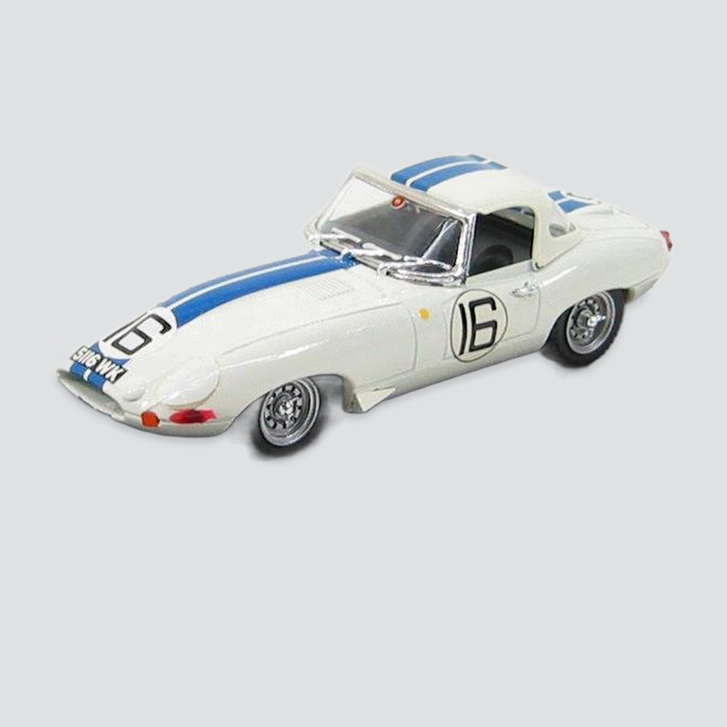 1/43 BEST-MODEL - JAGUAR - E-TYPE 3.8L TEAM BRIGGS CUNNINGHAM N 16 24h LE MANS 1963 R.SALVADORI - P.RICHARDS — vista frontal