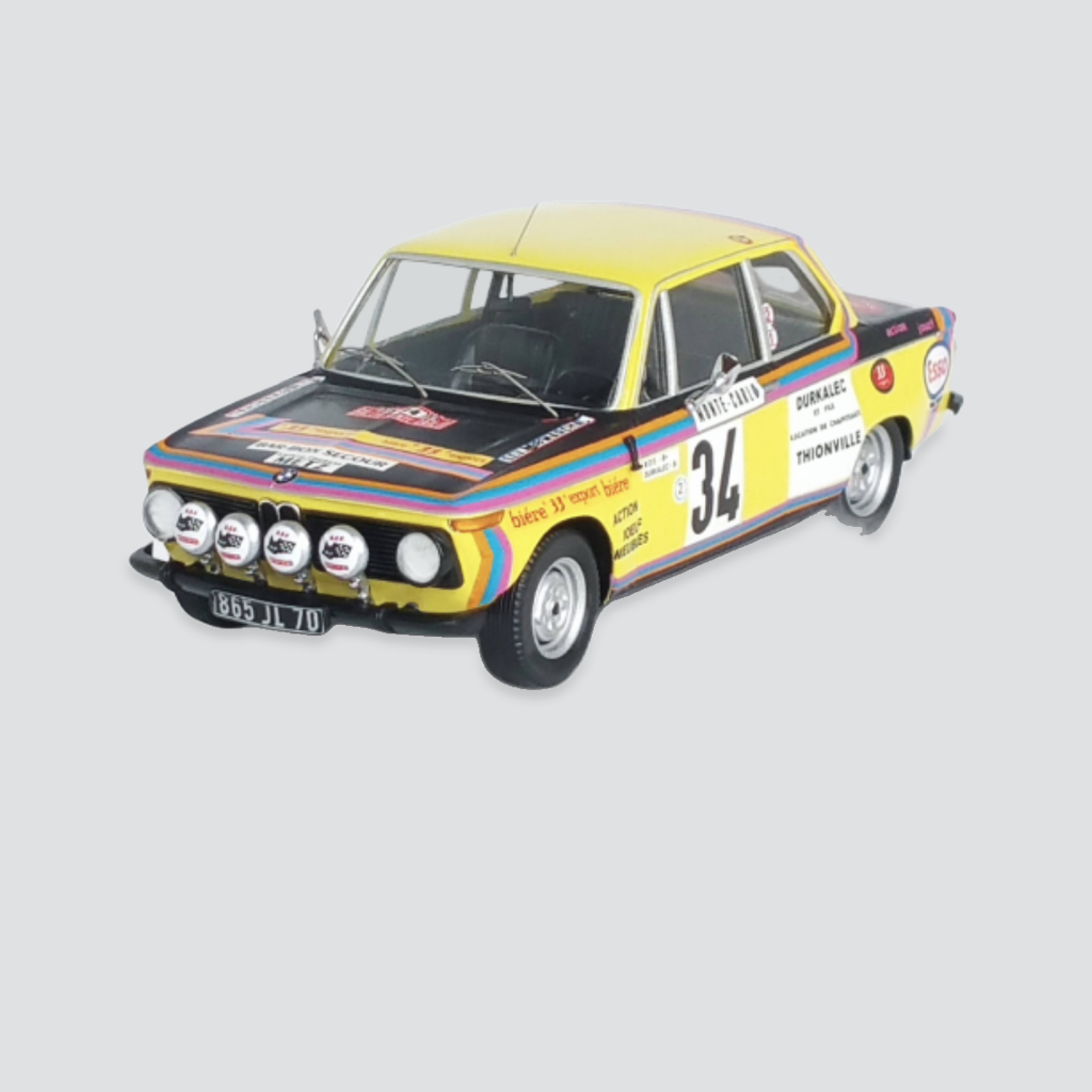 BMW 2002 TI #34 - Pierre Bos / Claude Durkaleck - Rally Monte Carlo 1975