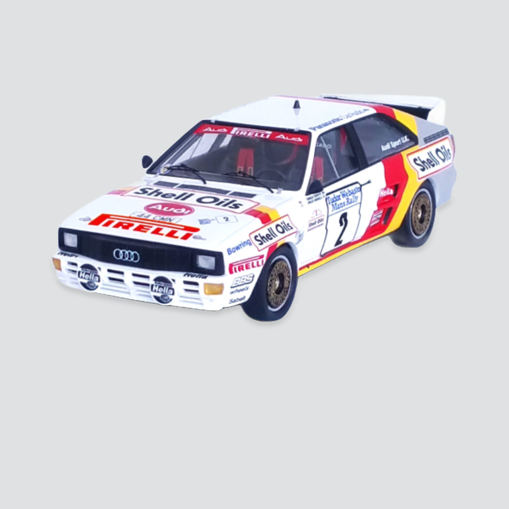 Audi Quattro #2  Harald Demuth / Emilio Radaelli  4th Manx Rally 1985