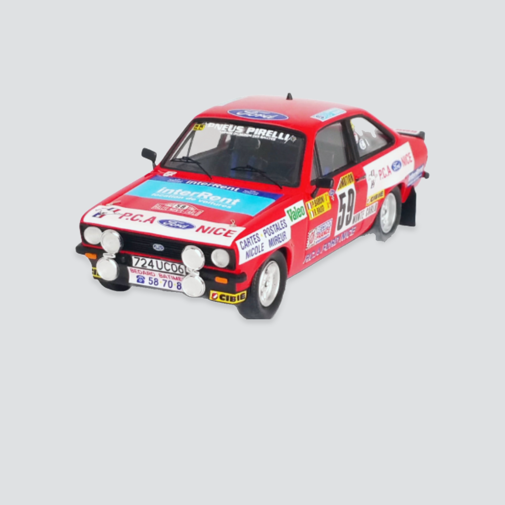 Ford Escort Mk2 RS2000 #59 César Baroni / Roger Baud 19th (2nd Gr.2) MonteCarlo Rally 1982