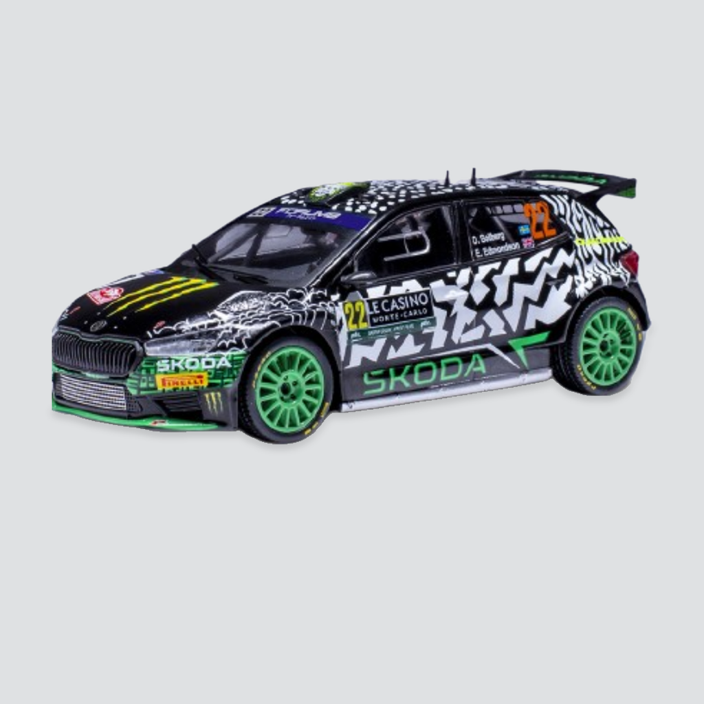 Škoda Fabia Rally2 #22 - Oliver Solberg / Elliott Edmondson - Rally Monte Carlo 2024