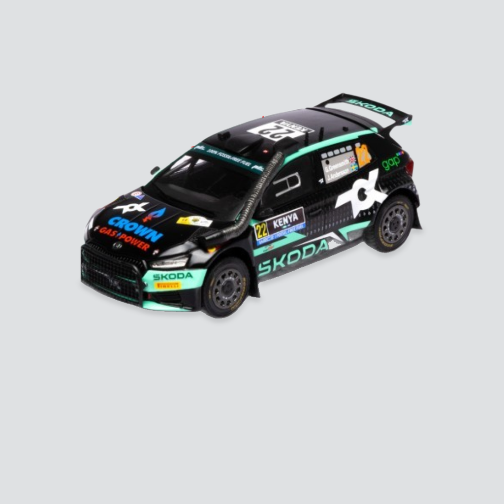 Škoda Fabia Rally2 #22 - Gus Greensmith / Jonas Andersson - Rally Kenya 2024