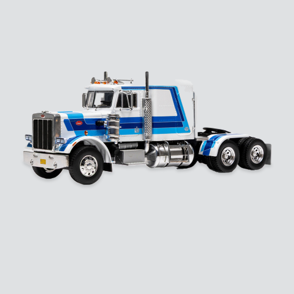 IXO, Peterbilt 359, weiss/blau, 1980, 1:43