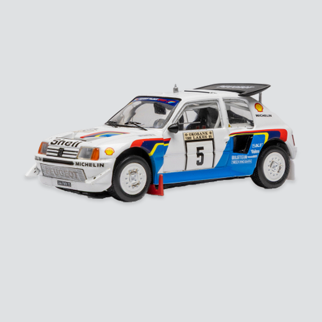 IXO, Peugeot 205 Turbo 16V Evo 2, 1000 Lakes Rally, 1986, #6, S.Blomqvist/B.Berglund, 1:43