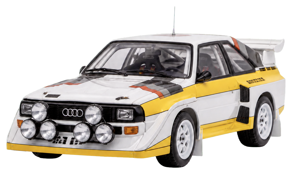 Miniatura Audi Quattro A2, vista de três quartos